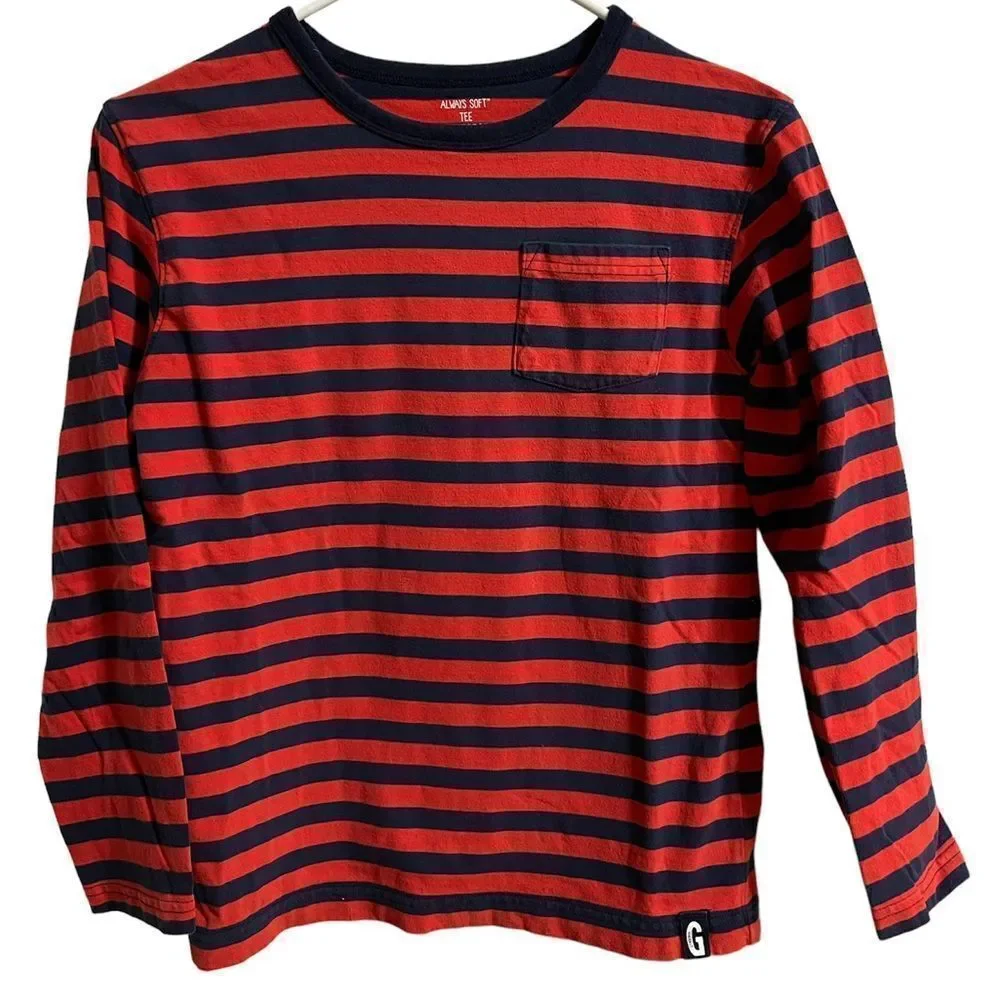 Gymboree youth boys size 10 Red & Blue stripe Always Soft long sleeve shirt.